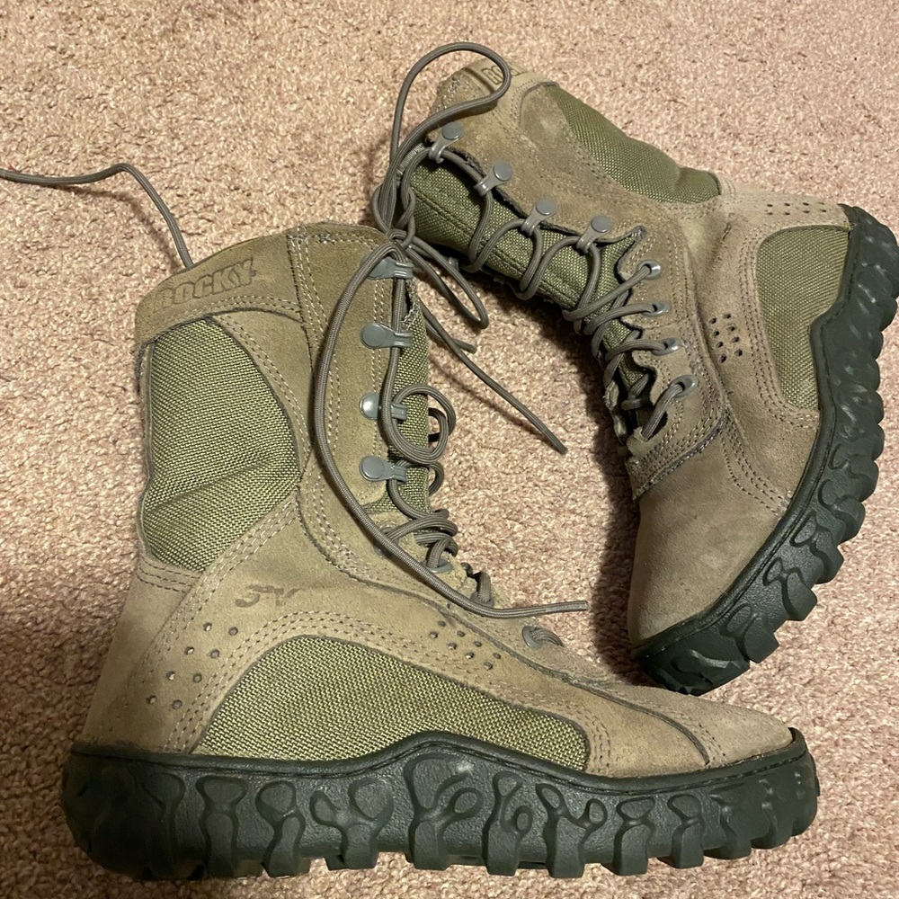 Rocky Green and Tan Winter & Rain Boots